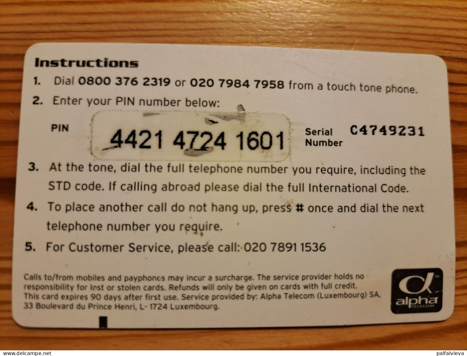 Prepaid Phonecard United Kingdom, Alpha Africa - Zebra - [ 8] Firmeneigene Ausgaben