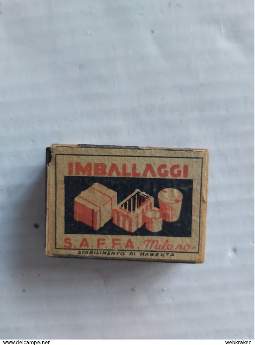 VECCHIA SCATOLA FIAMMIFERI SVEDESI VUOTA PUBBLICITà IMBALLAGGI SAFFA REGNO ITALY - Empty Tobacco Boxes