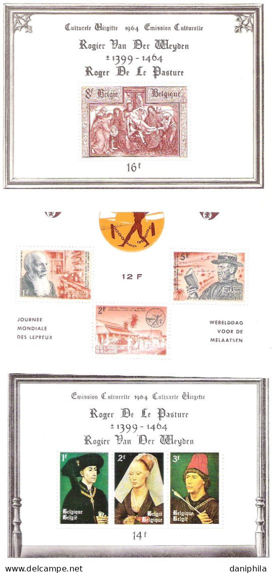 BELGIQUE Annee Complete 1964** 35 Valeurs** + 3 Blocs  C.O.B. = 33,25 Euro - Jahressätze