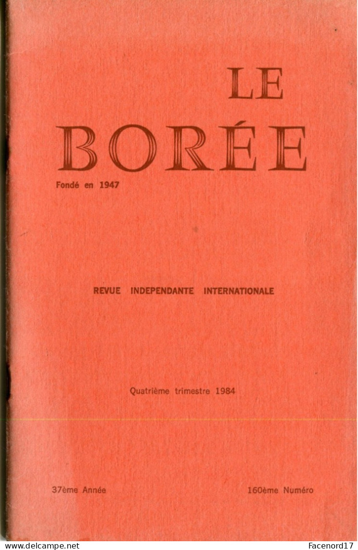 Le Borée Revue Indépendante Internationale N°160 1984 - Autores Franceses