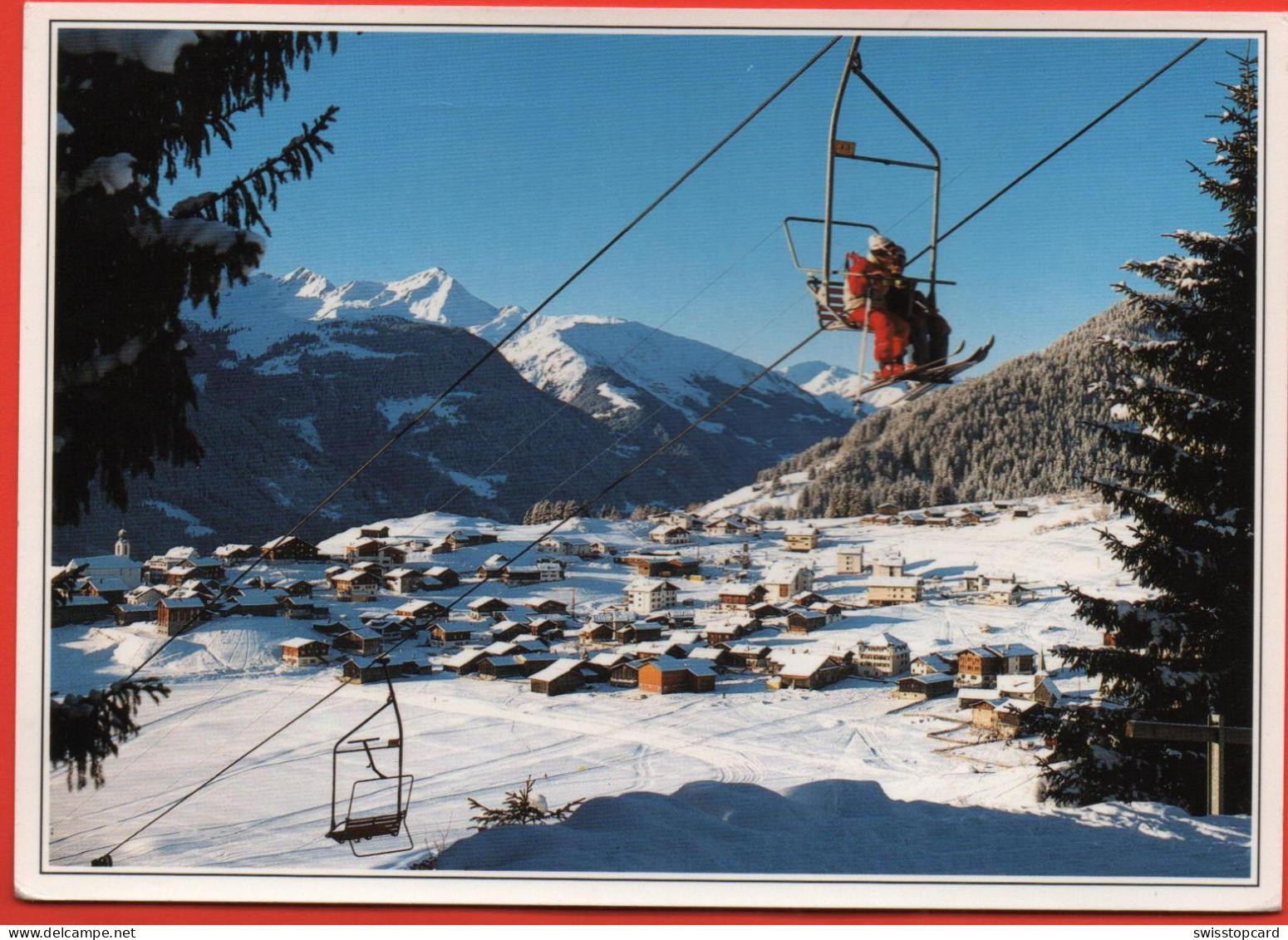 BREIL BRIGELS Mit Der Sesselbahn In Das Skigebiet Pez D'Artgas - Breil/Brigels