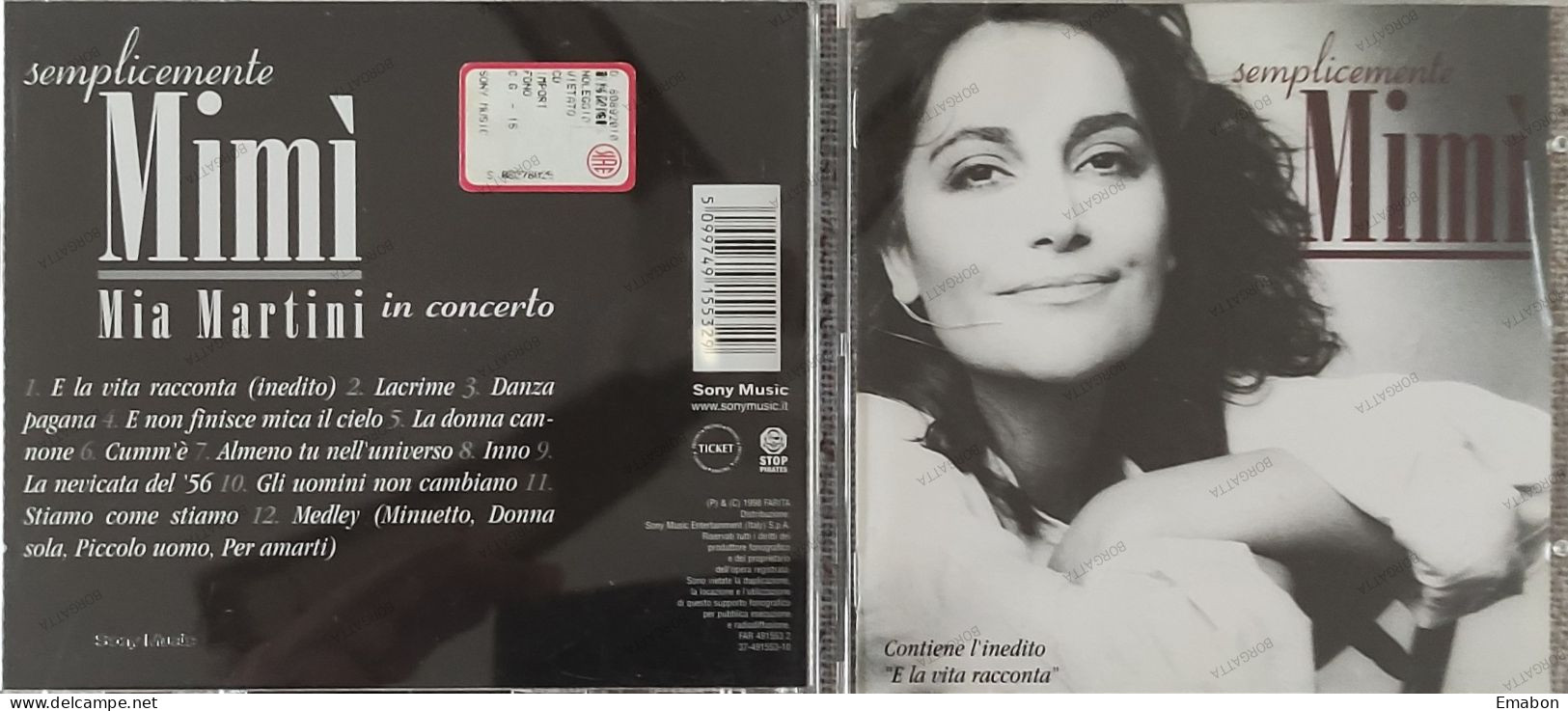 BORGATTA - ITALIANA  - Cd  MIA MARTINI - SEMPLICEMENTE MIMI' - FARITA 1998 -  USATO In Buono Stato - Other - Italian Music