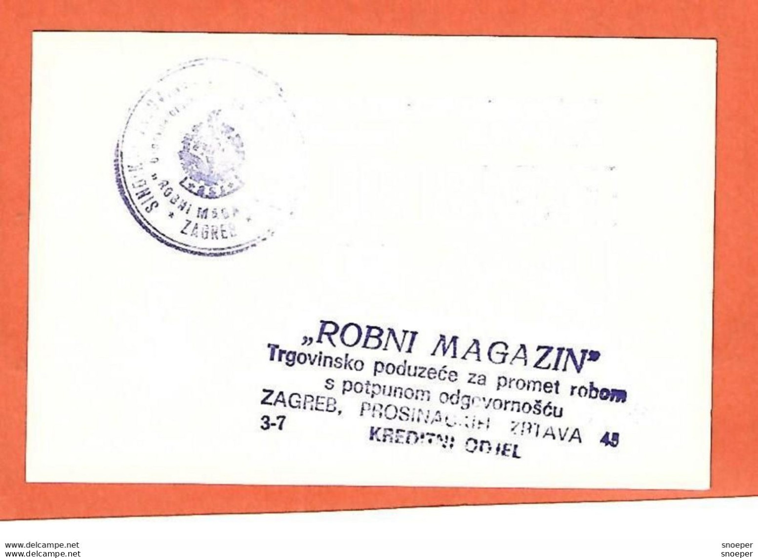 *croatia Zagreb Robni Magazin  Robni Bon 50 Dinara 1/1990 With Stamps  C12 - Croatie