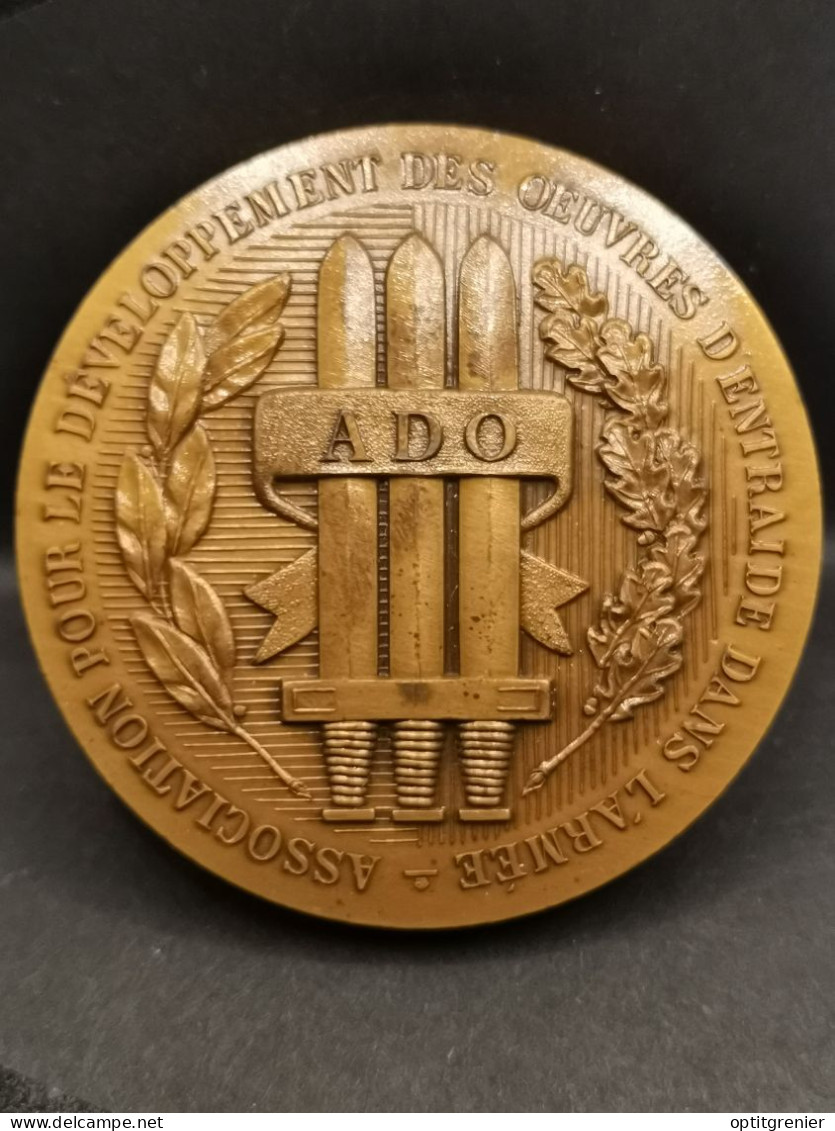 MEDAILLE BRONZE 1984 ADO ASSOCIATION DEVELOPPEMENT OEUVRE D'ENTRAIDE DANS ARMEE / MILITARIA / 50mm 77g - France