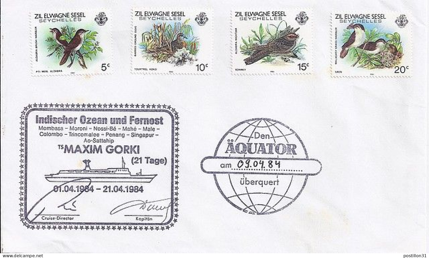 SEYCHELLES N° 67/68/69/70 S/L. DU 9.4.84 - Seychelles (1976-...)