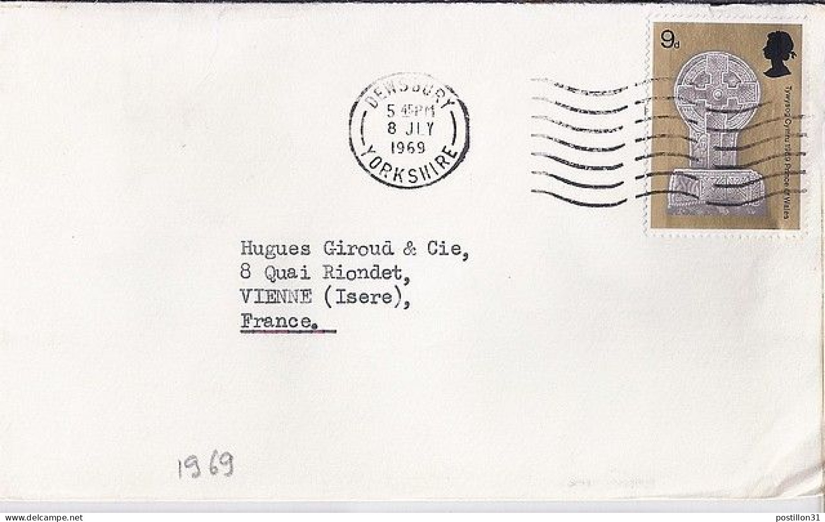 GRANDE BRETAGNE N° 1329 S/L DE 1988/89 POUR LA FRANCE - Covers & Documents