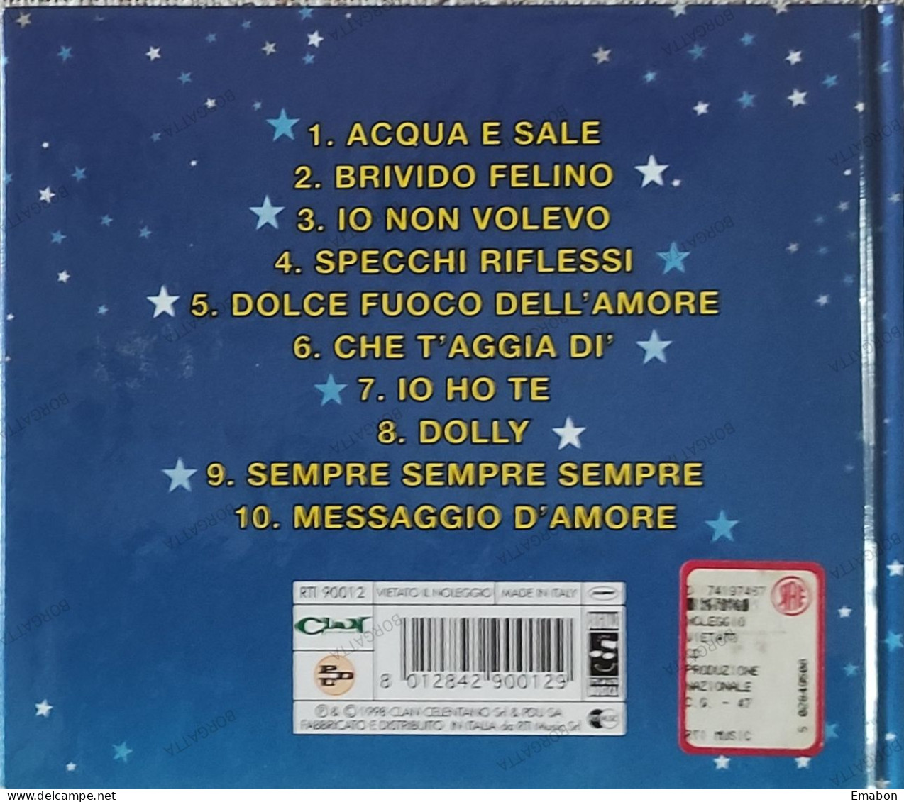 BORGATTA - ITALIANA  - Cd E Libretto MINA E CELENTANO - MOLLY E DESTINO SOLITARIO - CLAN 1998 -  USATO In Buono Stato - Autres - Musique Italienne