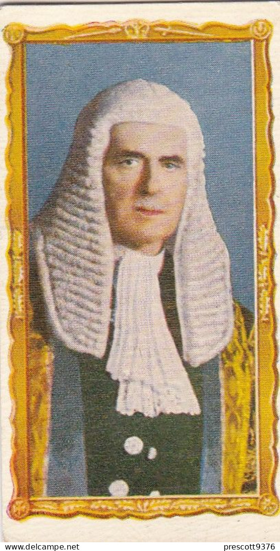 23 Speaker Of The House Of Commons - Coronation 1937- Kensitas Cigarette Card - 3x6cm, Royalty - Churchman