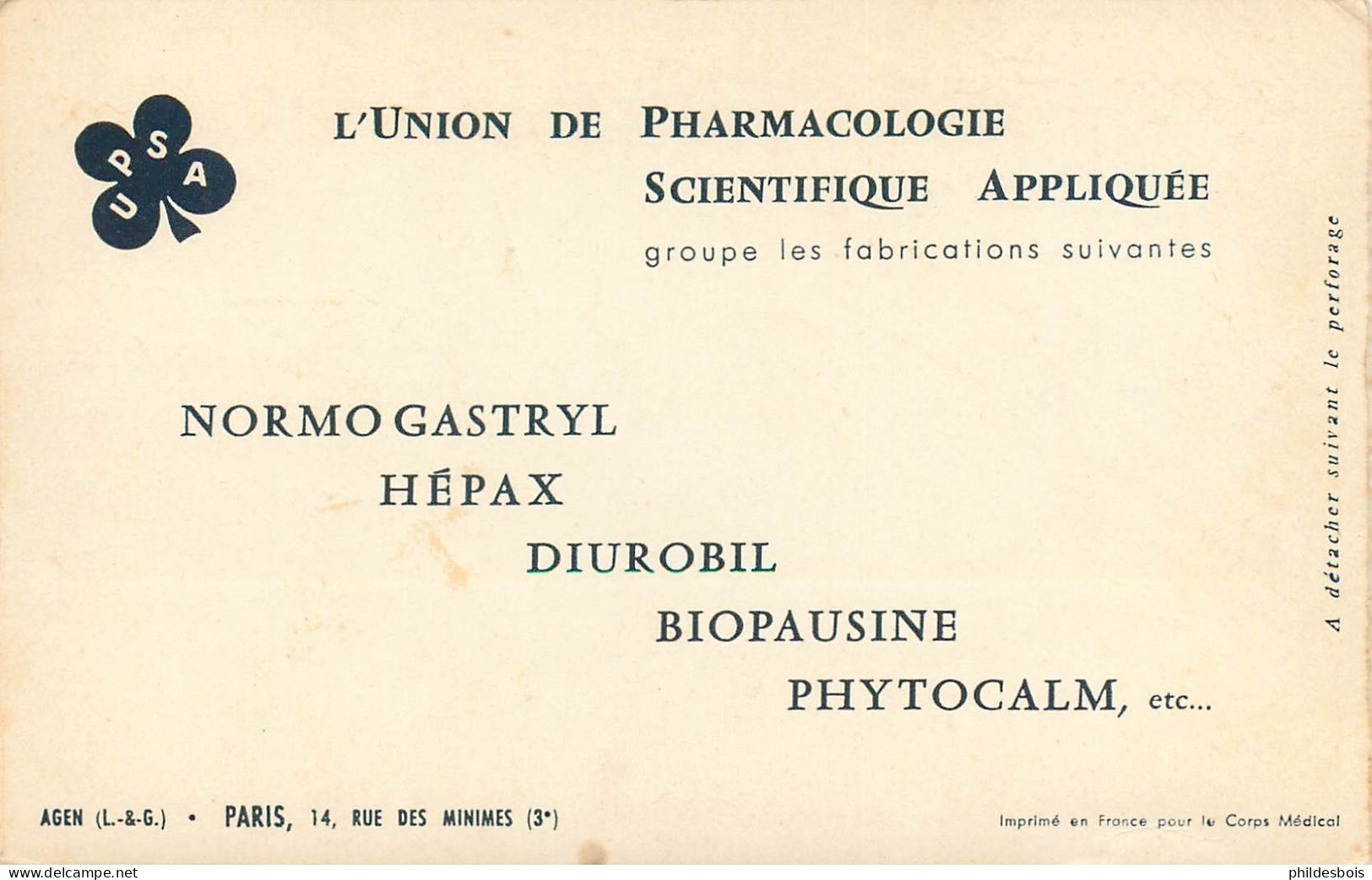 PUBLICITE  Union De Pharmacologie  " Collection Des Drapeaux Des Nations Unies " Numéro V - Publicité