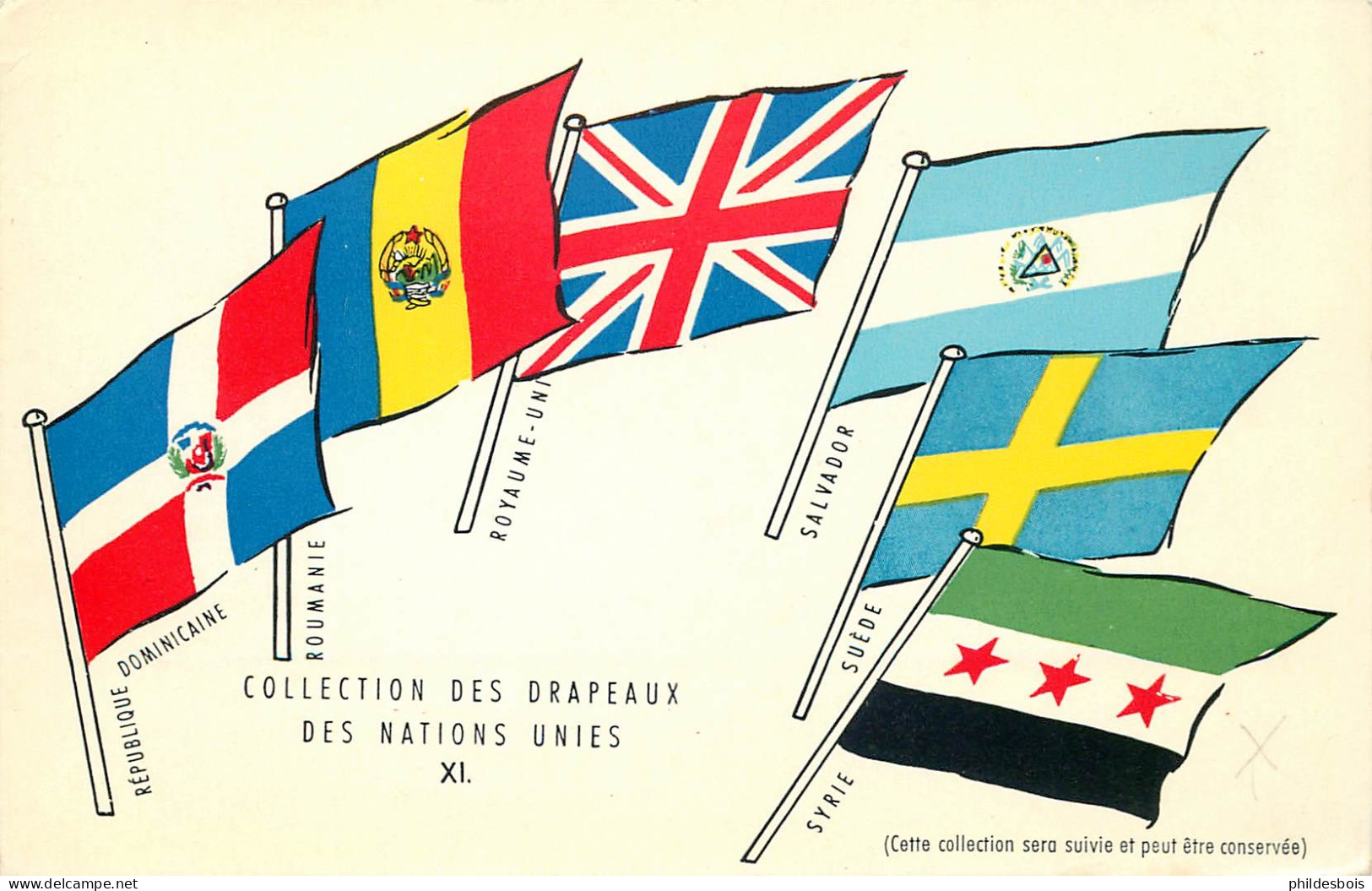 PUBLICITE  Union De Pharmacologie  " Collection Des Drapeaux Des Nations Unies " Numéro XI - Publicité