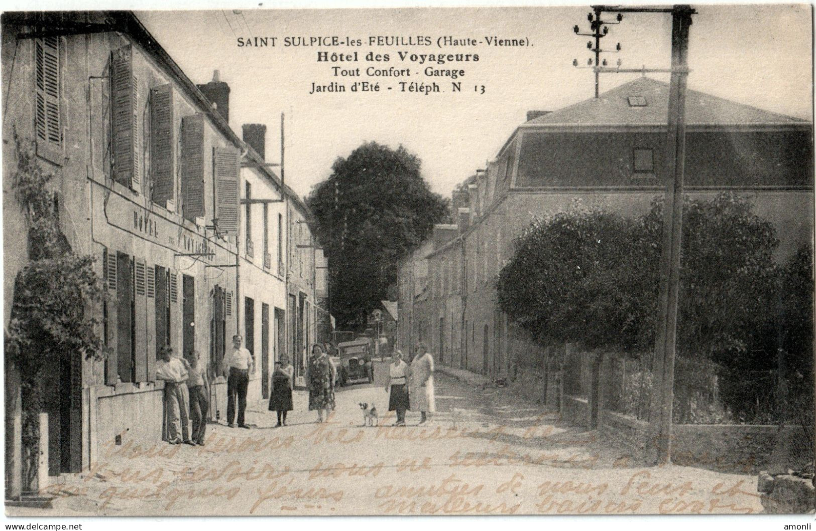 87. HAUTE-VIENNE - ST-SULPICE LES FEUILLES. Hôtel Des Voyageurs. Tout Confort... - Saint Sulpice Les Feuilles