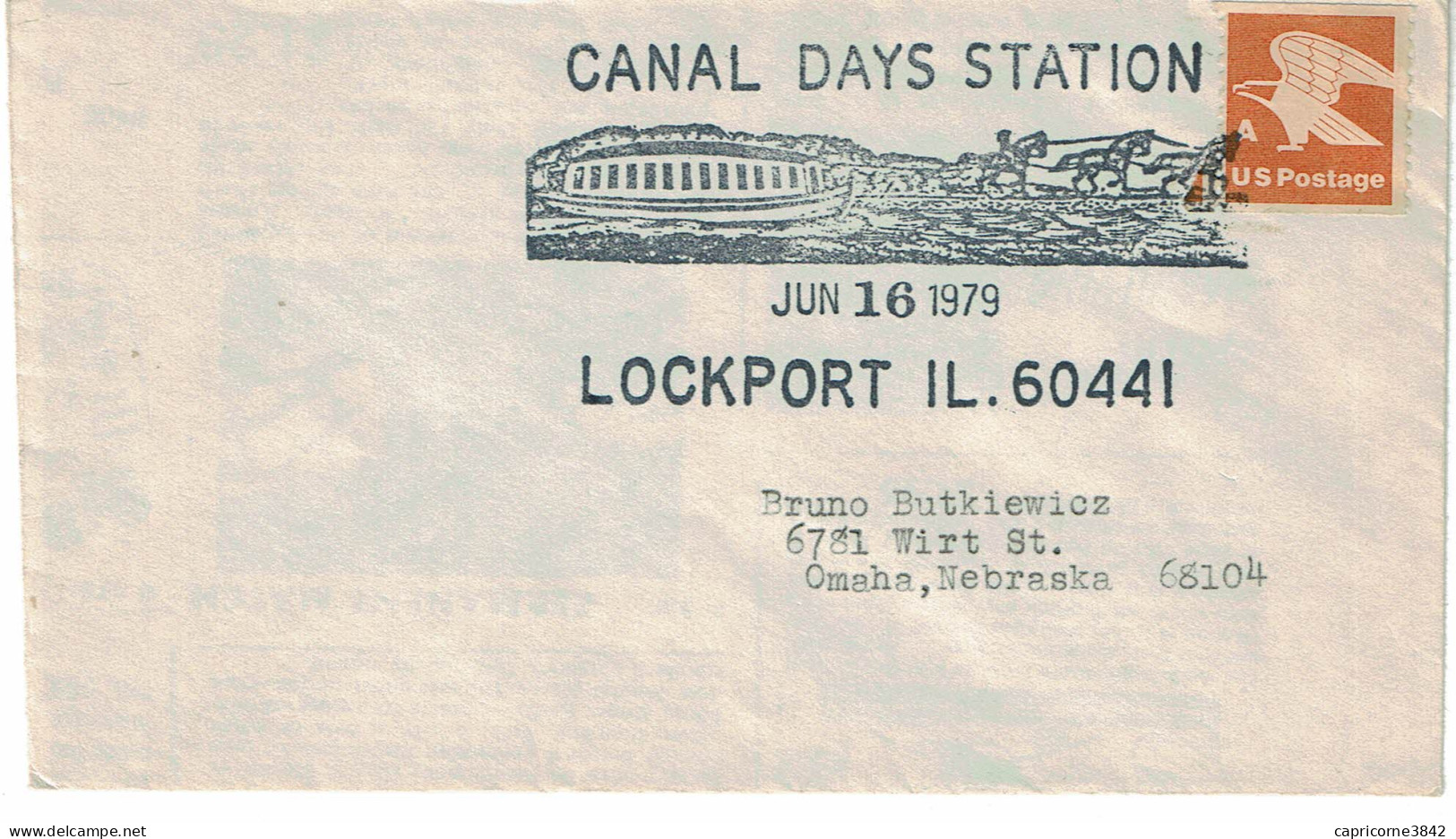 1979 - Cachet "CANAL DAYS STATION - LOCKPORT IL. 60441" - (Transpost Sur Rivière) - Briefe U. Dokumente