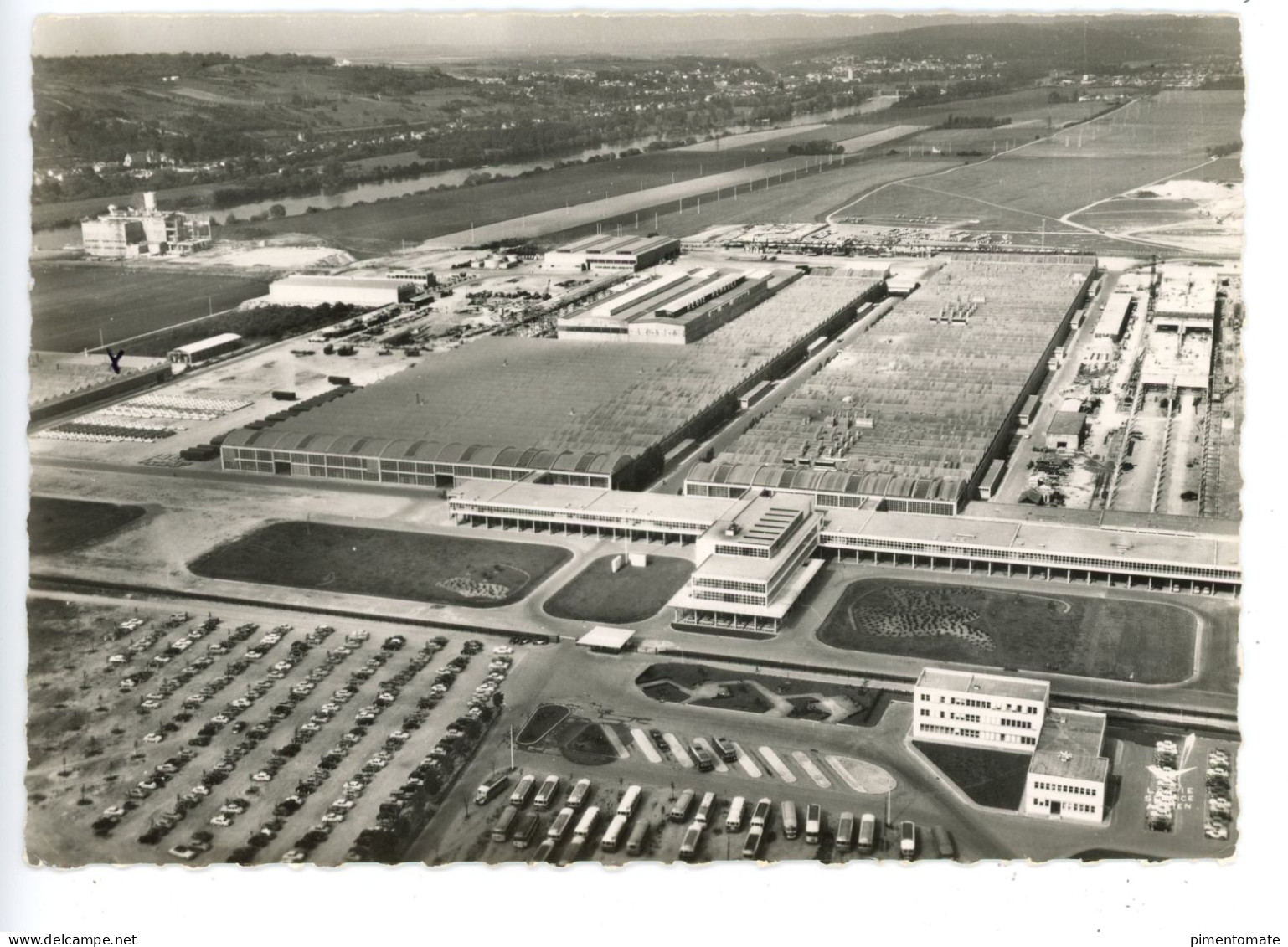 EN AVION AU DESSUS DE FLINS ET ELIZABETHVILLE UNSINE RENAULT VUE AERIENNE 1958 - Flins Sur Seine