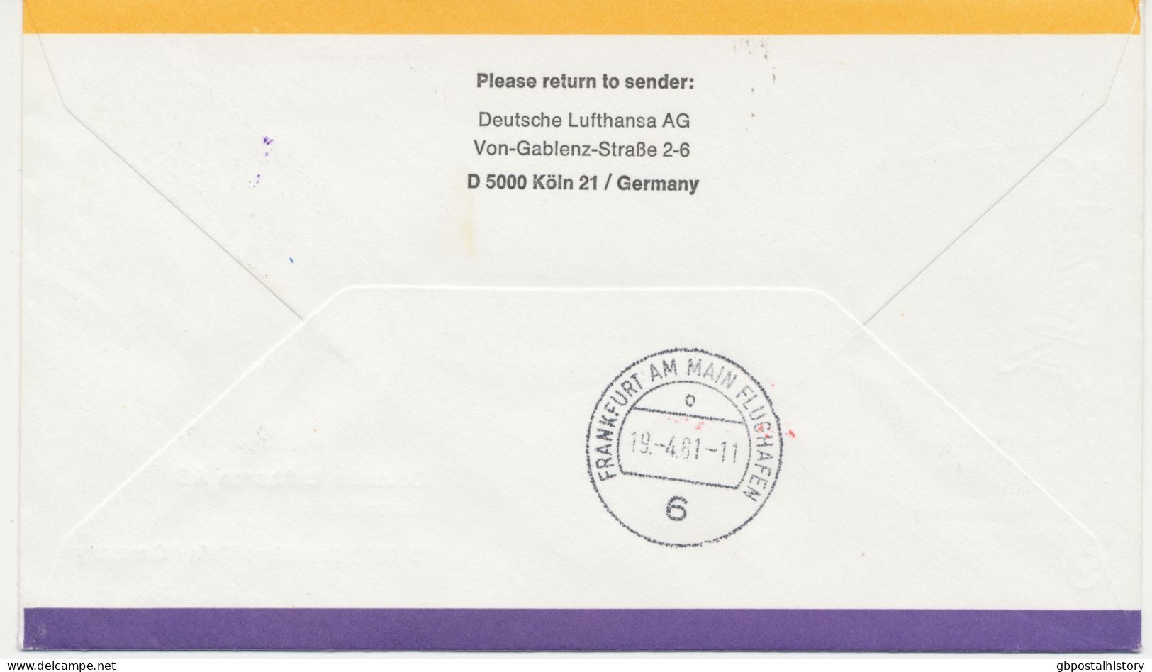 PHILIPPINEN 18.4.1981, Erstflug Deutsche Lufthansa Mit DC10 Flug LH 647 „MANILA (Philippinen) – FRANKFURT“ (Hab.2456/Sie - Philippinen