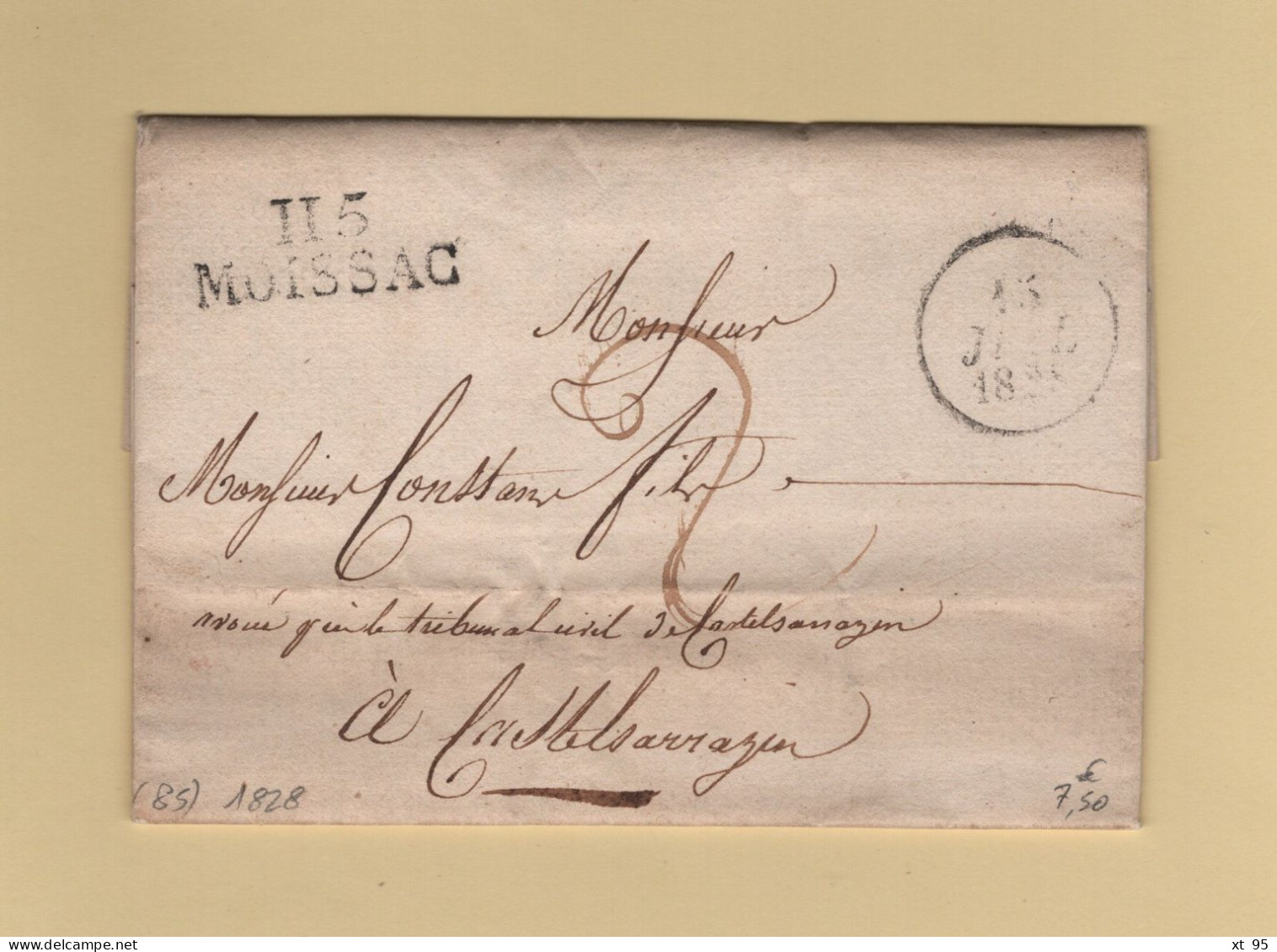 Moissac - 115 - Tarn Et Garonne 85 - Courrier De 1828 - 1801-1848: Voorlopers XIX