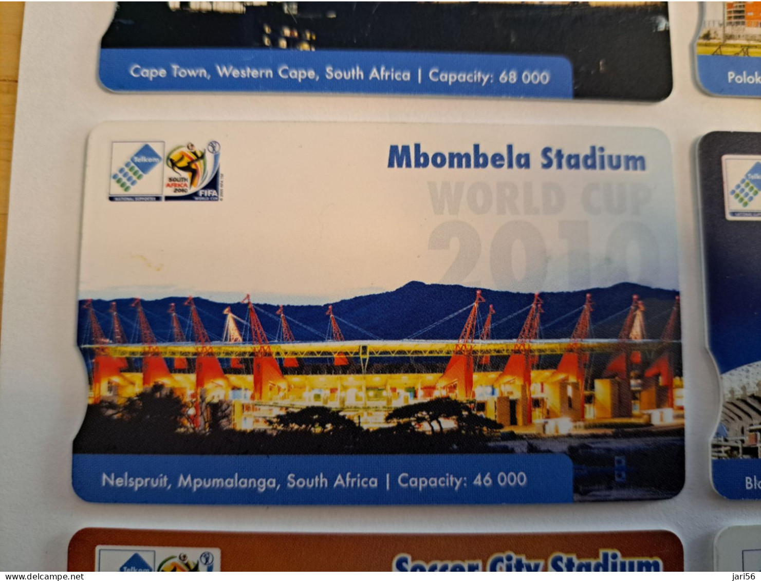 SOUTH AFRIKA  9X CHIPCARDS  25 R STADIONS OF WORLD CUP 2010 SOCCER/    Used  Chipcards     **16213** - Afrique Du Sud