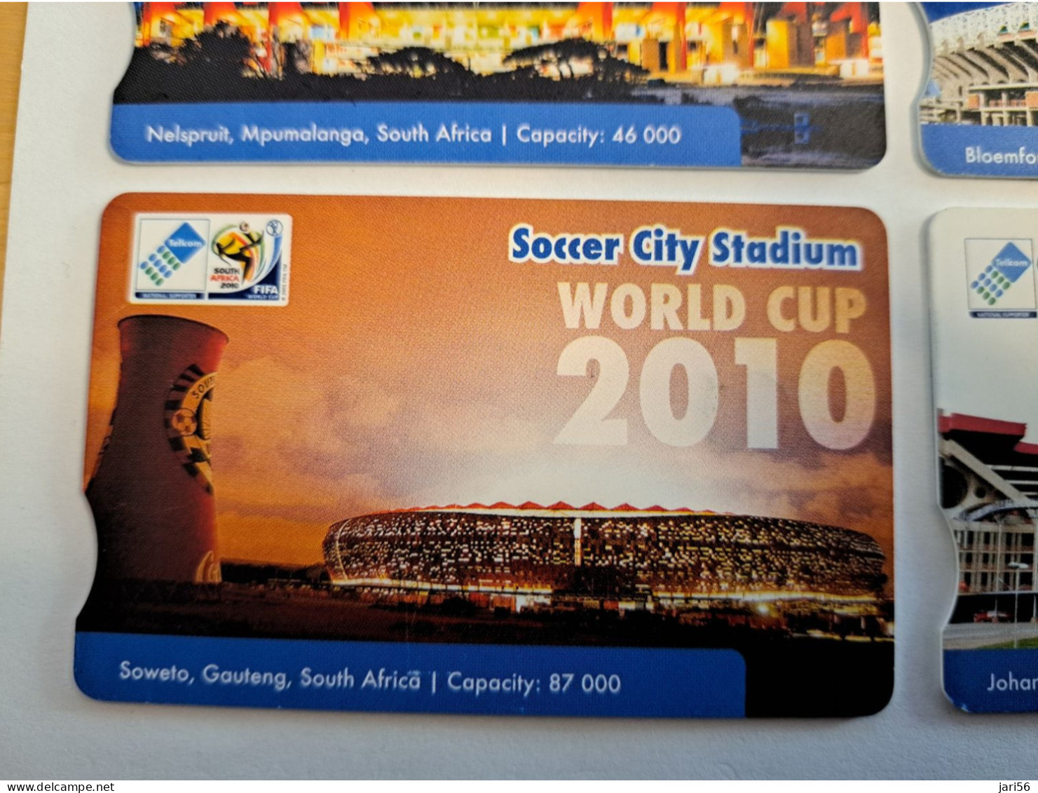 SOUTH AFRIKA  9X CHIPCARDS  25 R STADIONS OF WORLD CUP 2010 SOCCER/    Used  Chipcards     **16213** - Zuid-Afrika