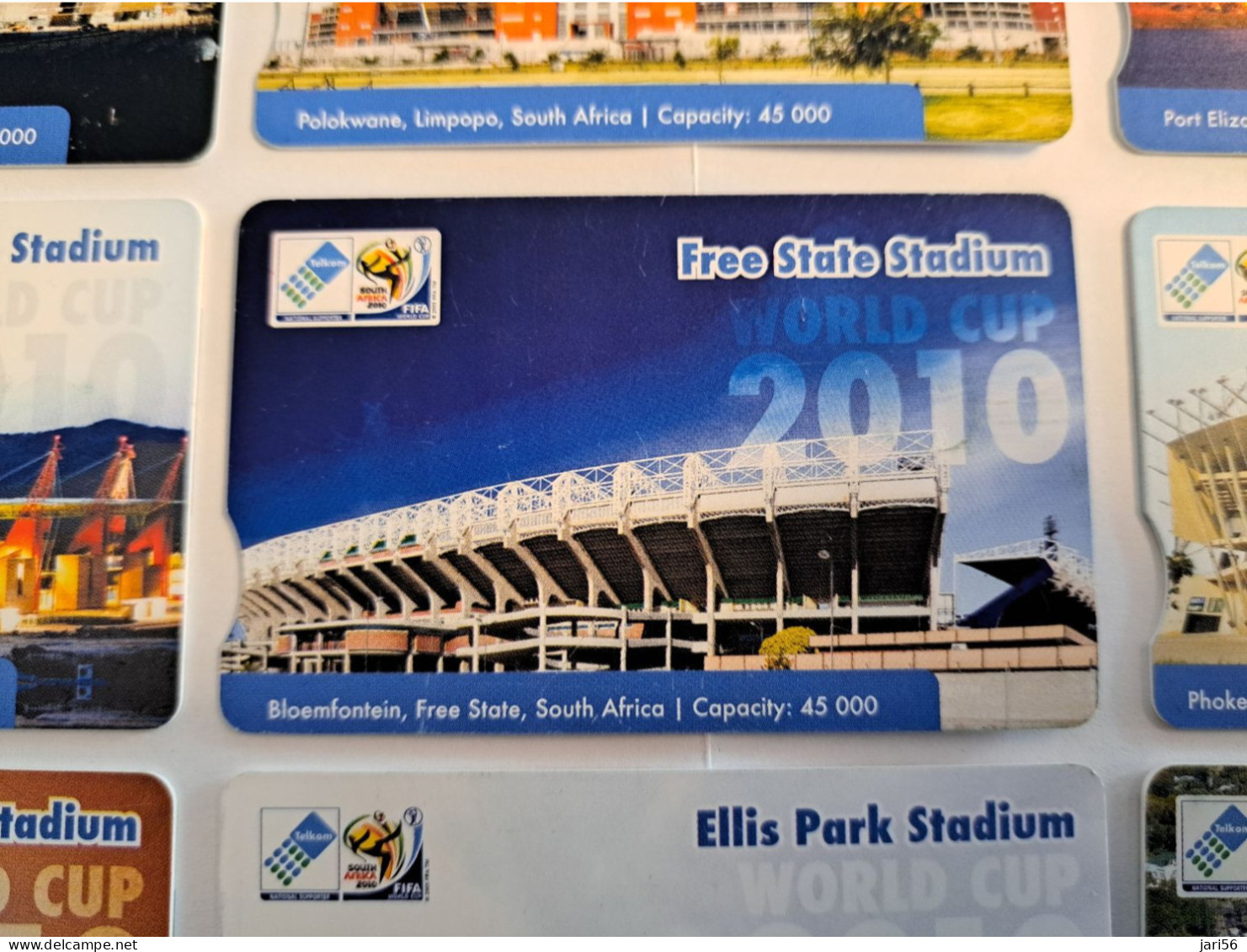 SOUTH AFRIKA  9X CHIPCARDS  25 R STADIONS OF WORLD CUP 2010 SOCCER/    used  chipcards     **16213**