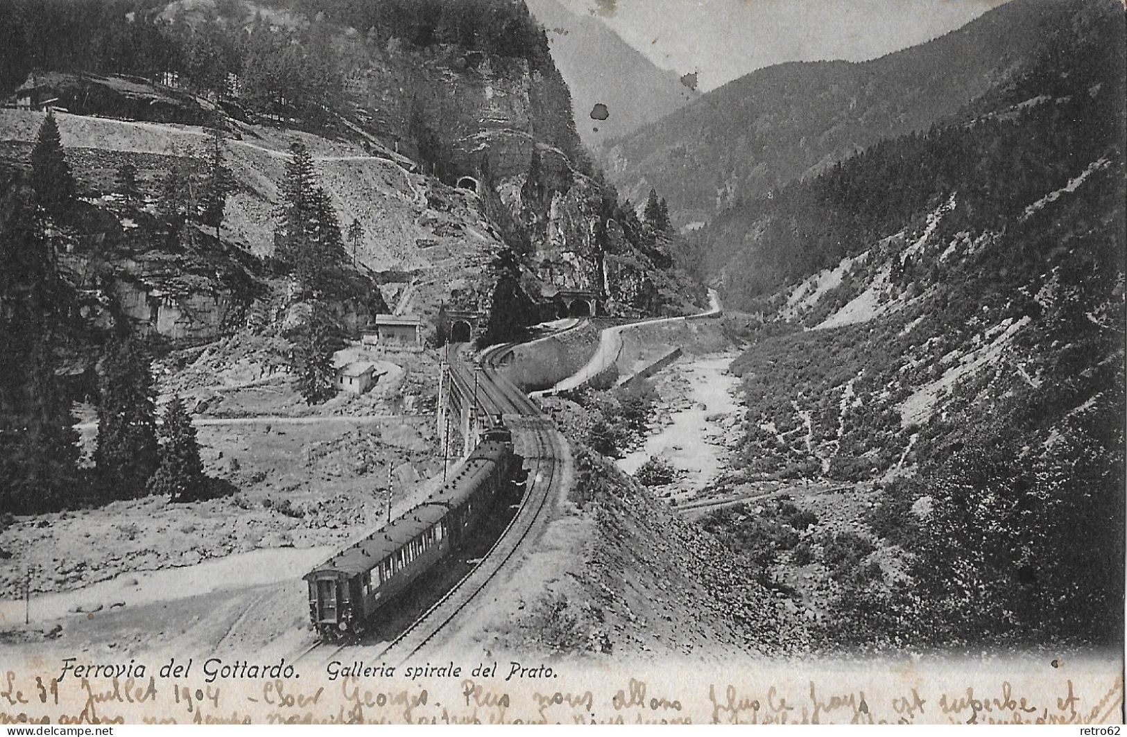 PRATO ► Ferrovia Del Gottardo, Galleria Spirale Del Prato Anno 1904 - Prato