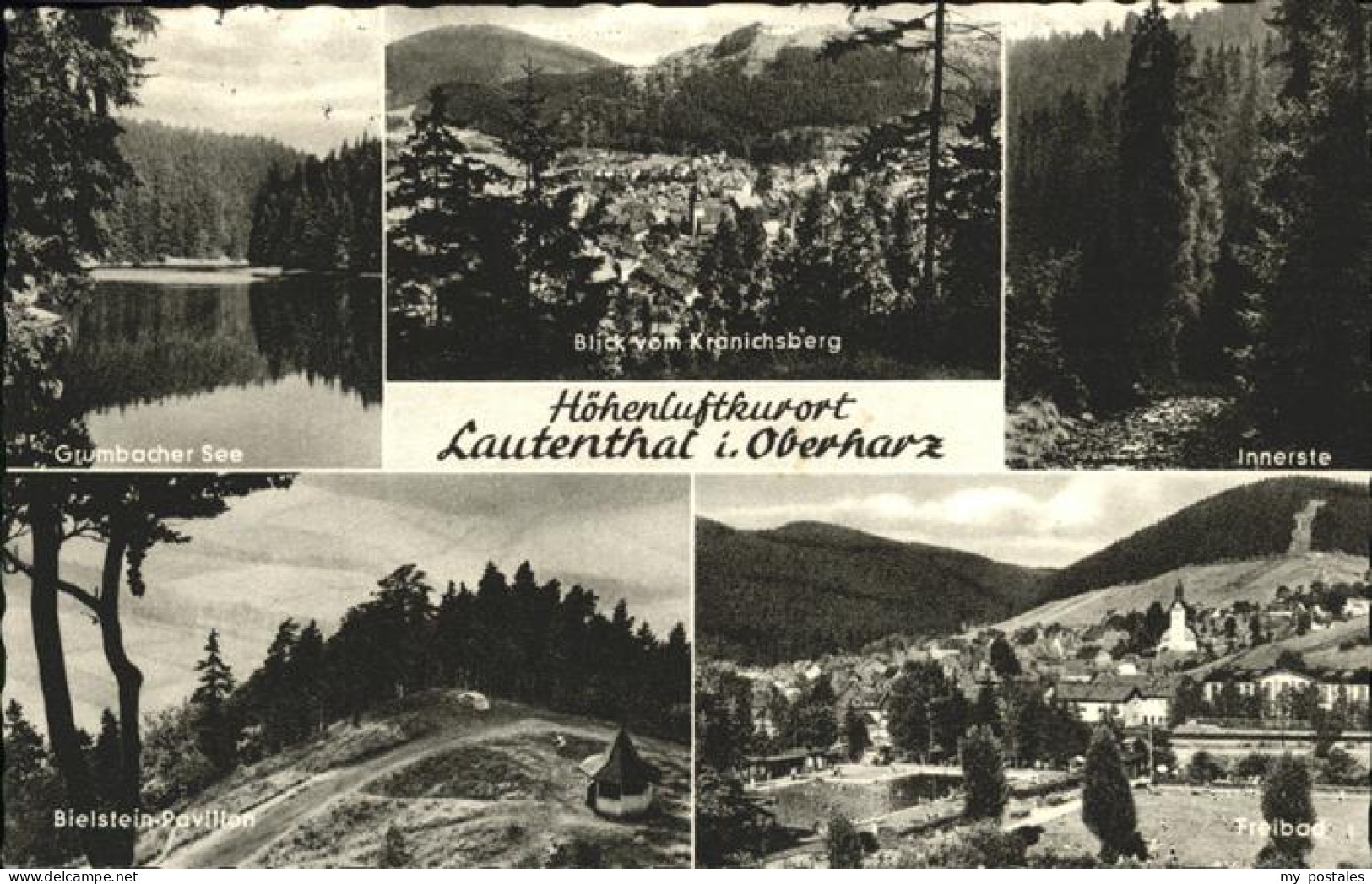 41276600 Lautenthal Harz Grumbacher See Bielstein Pavillon Freibad Blick Vom Kra - Langelsheim