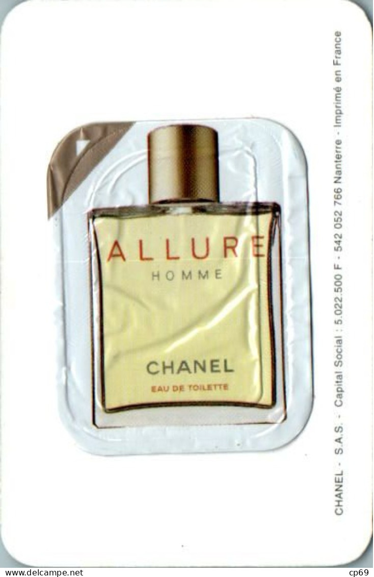 Carte Parfumée Parfum Allure Pour Homme Eau De Toilette Chanel En Superbe.Etat - Profumeria Moderna (a Partire Dal 1961)