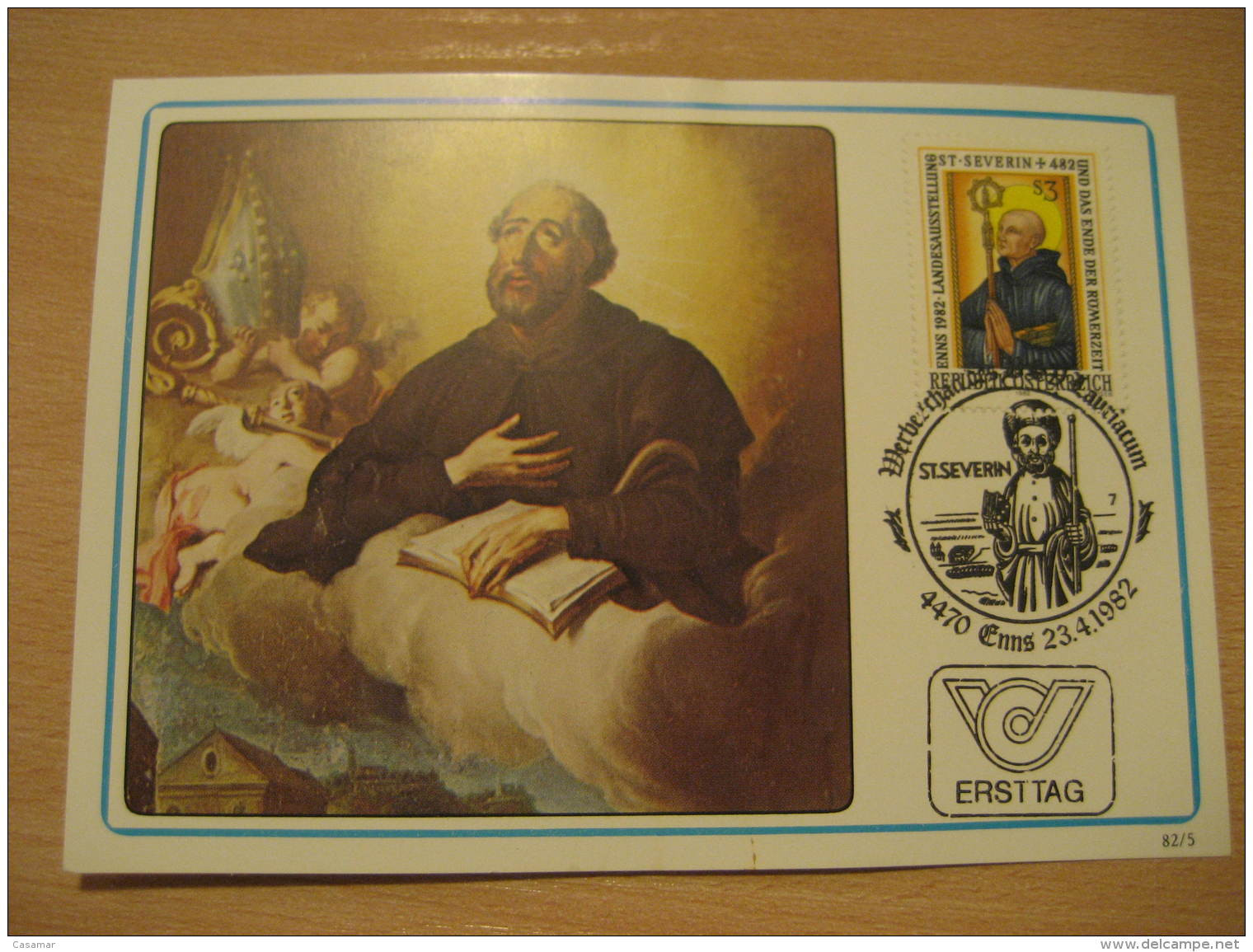 SAINT SEVERIN SAINT SOSIO CHURCH NAPOLI NAPLES Christianity Religion ENNS 1982 Maxi Maximum Card AUSTRIA - Cristianismo