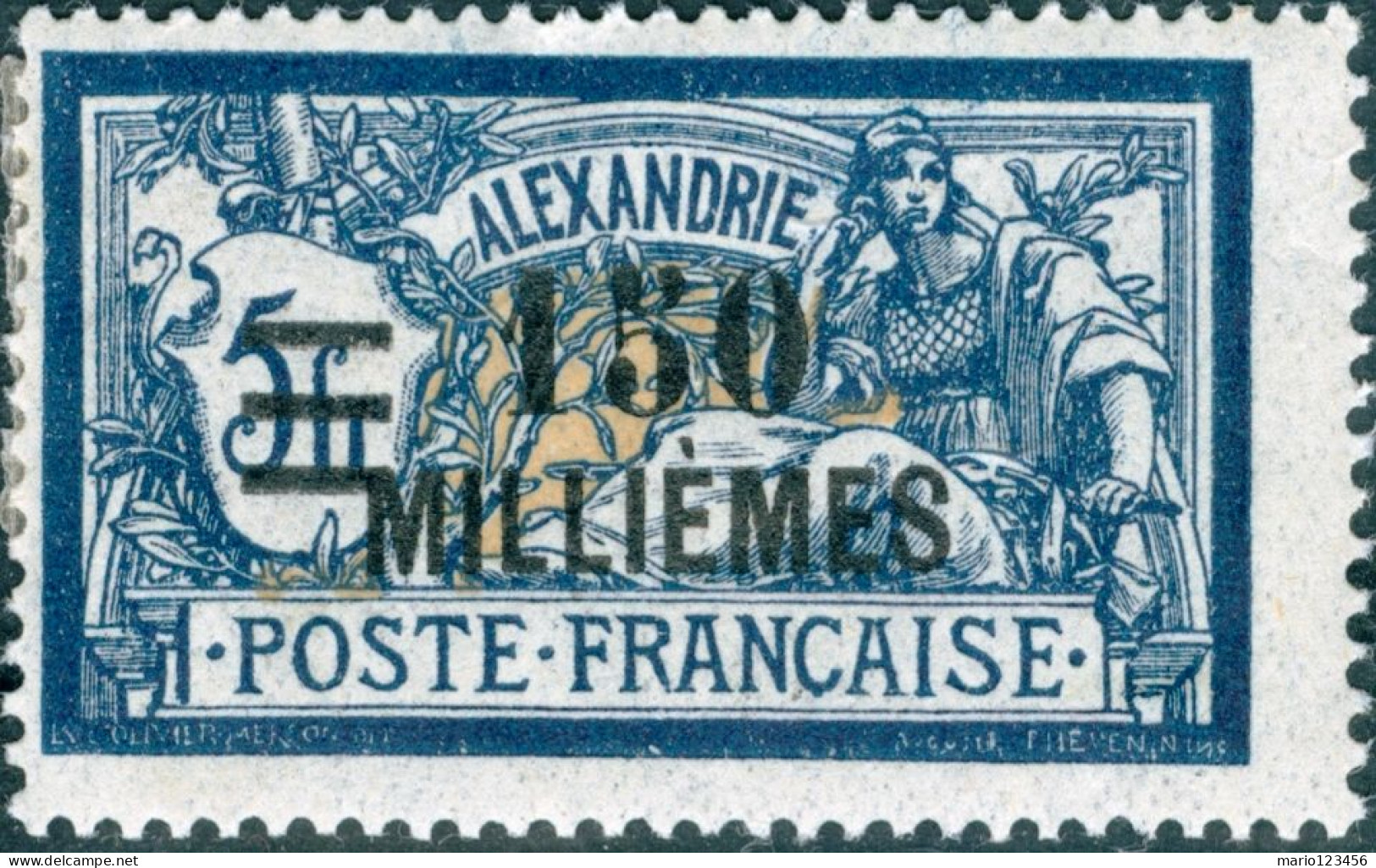 ALESSANDRIA – ALEXANDRIA, TIPO MERSON SOPRASTAMPATO, 1925, FRANCOBOLLO NUOVO (MNH**) Mi:FR-ALE 73, Scott:FR-ALE 73, - Unused Stamps
