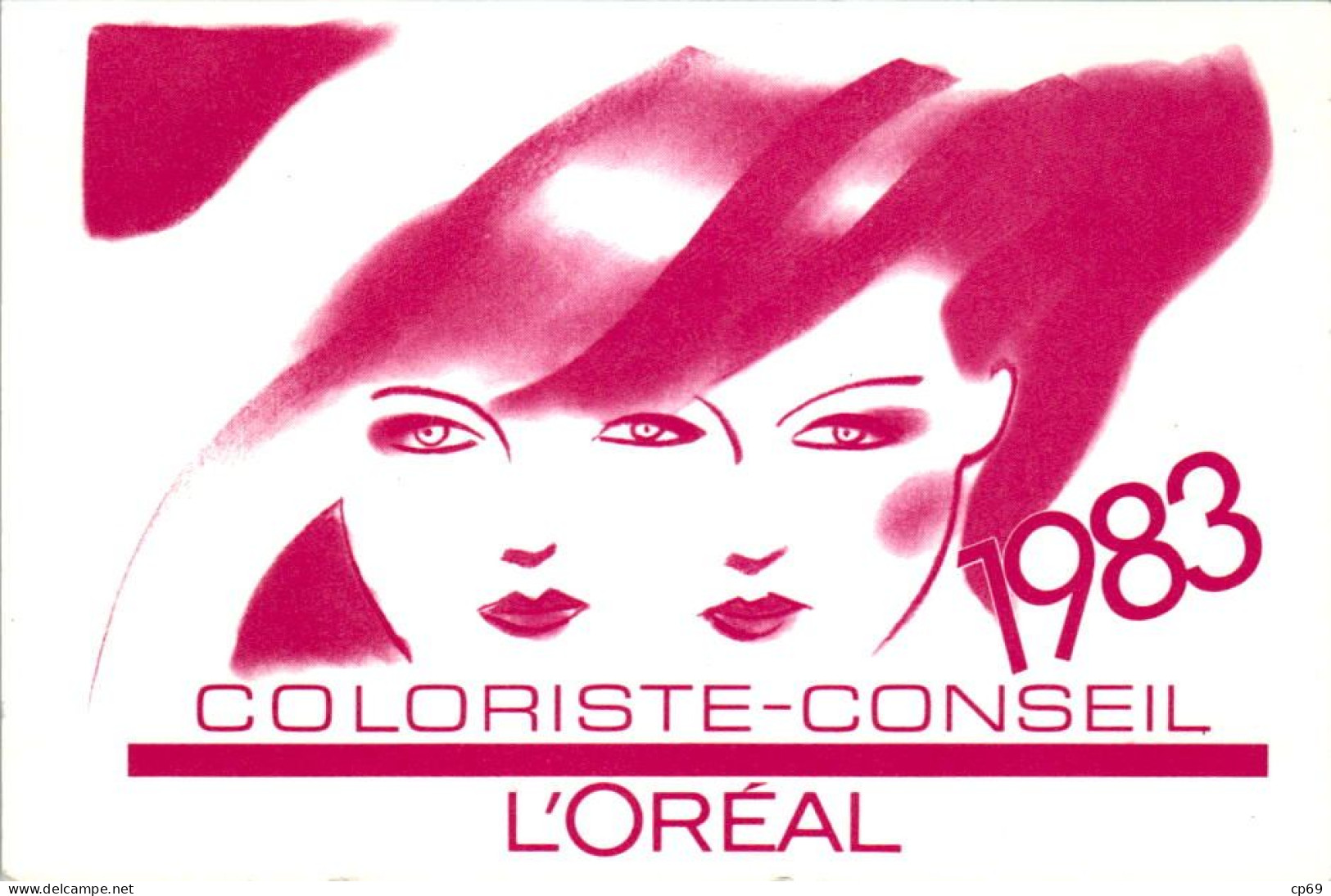 Carte Parfumée Parfum L'Oréal Coloriste-Conseil Femme Mode Fashion 1983 En TB.Etat - Profumeria Moderna (a Partire Dal 1961)