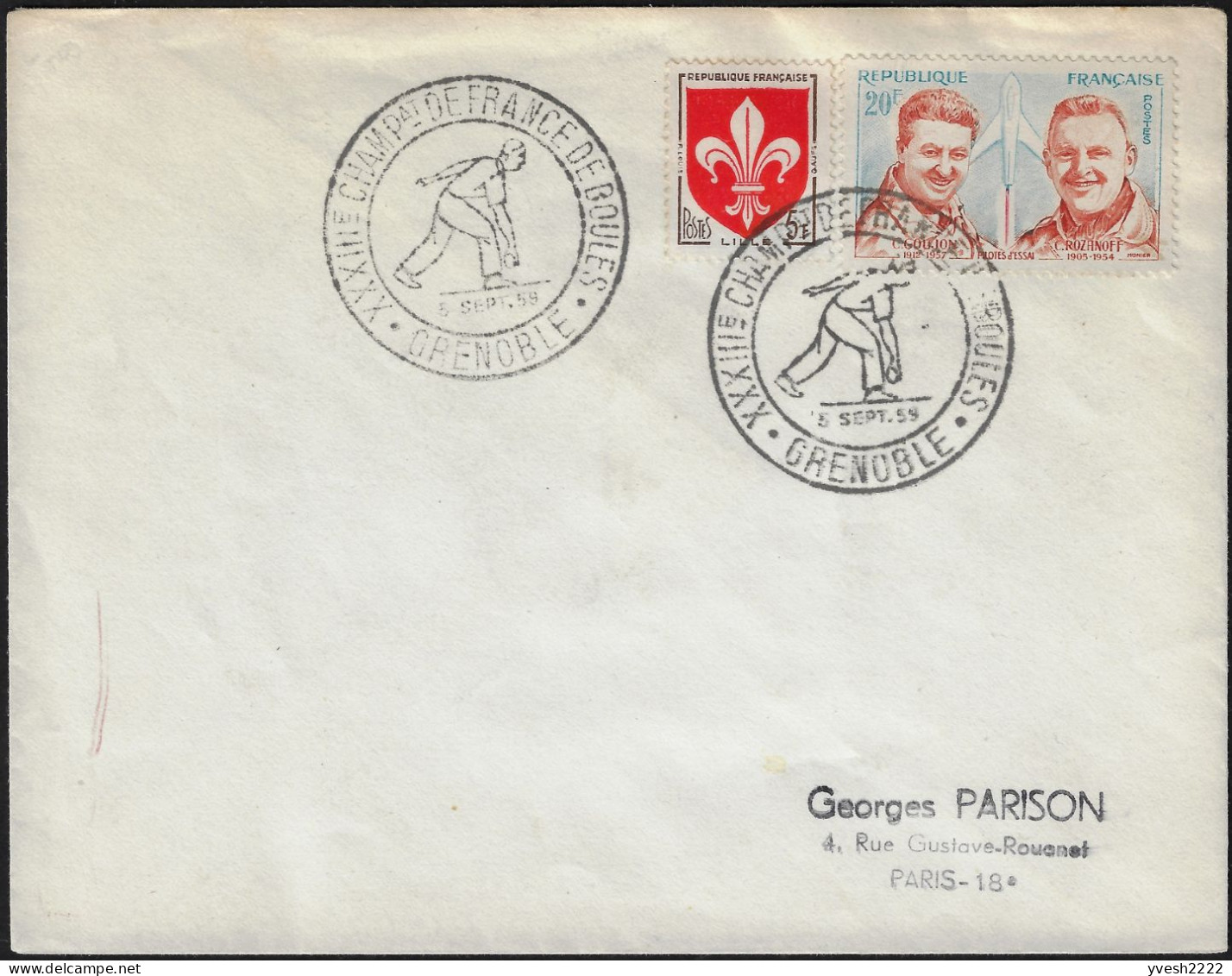 France 1959. Championnat De France, Jeu De Boules, Grenoble - Pétanque