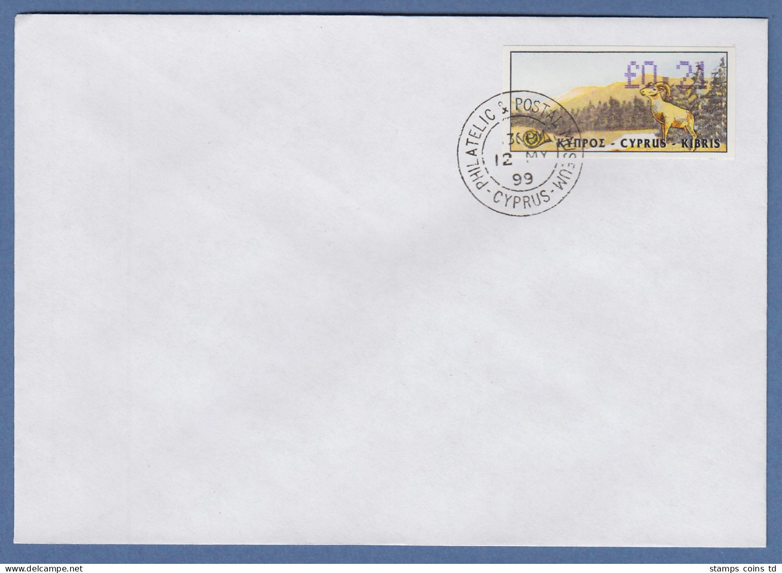 Zypern Amiel-ATM 1999 Mi-Nr. 3 Wert 0,31 Auf Blanco-FDC - Other & Unclassified