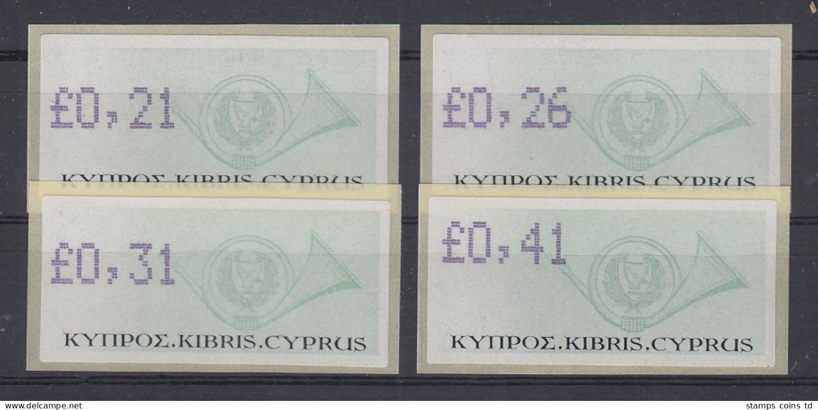 Zypern Amiel-ATM 2003  Mi-Nr. 10f Satz 4 Werte ** - Other & Unclassified