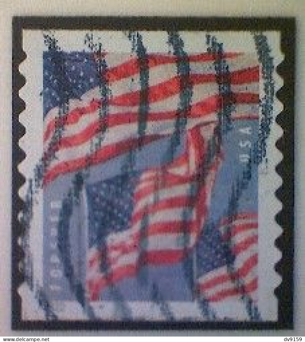 United States, Scott #5657, Used(o), 2022, Three Flags Definitive, (58¢), Red, White, And Dark And Light Blue - Gebraucht