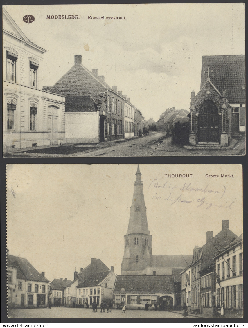 Diverse Plaatsen, W.o. Sevencoten, Bichschoten, Torhout, Moorslede, Moere, Alle Met Veldpoststempel (5 Stuks) - Autres & Non Classés