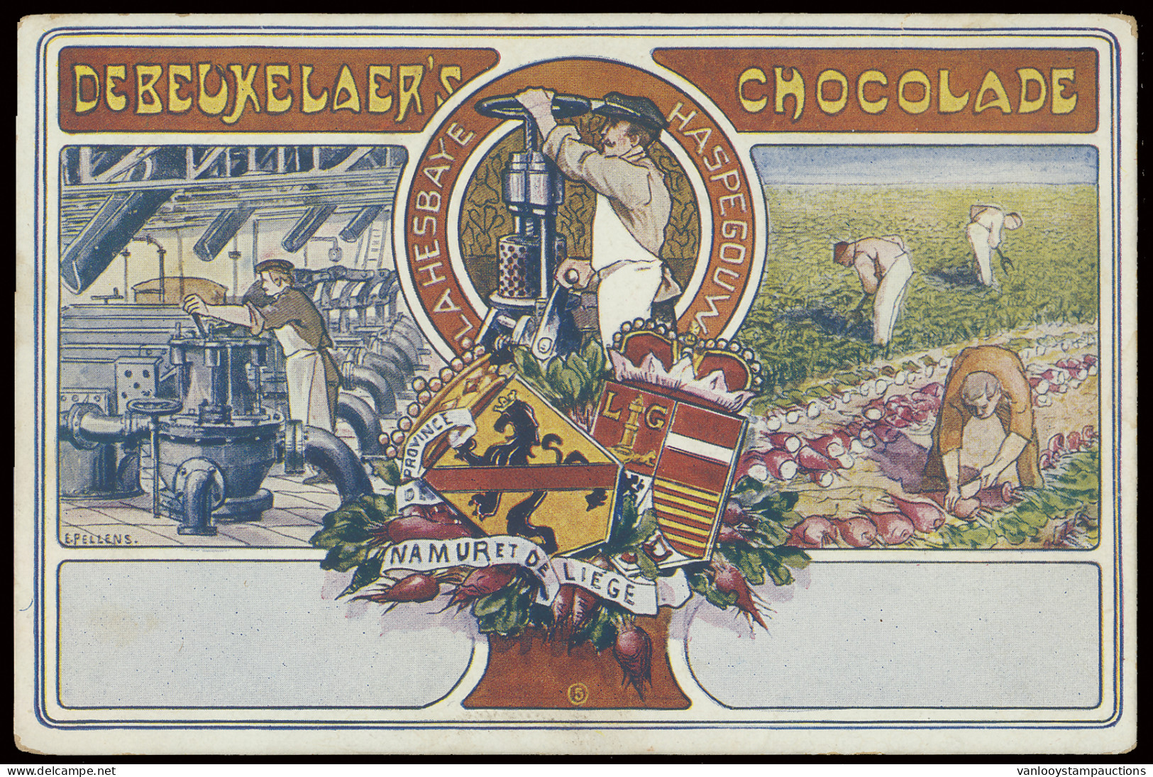 De Beukelaer, Antwerpen, Chocolade En Biscuits (18 Stuks) - Publicidad