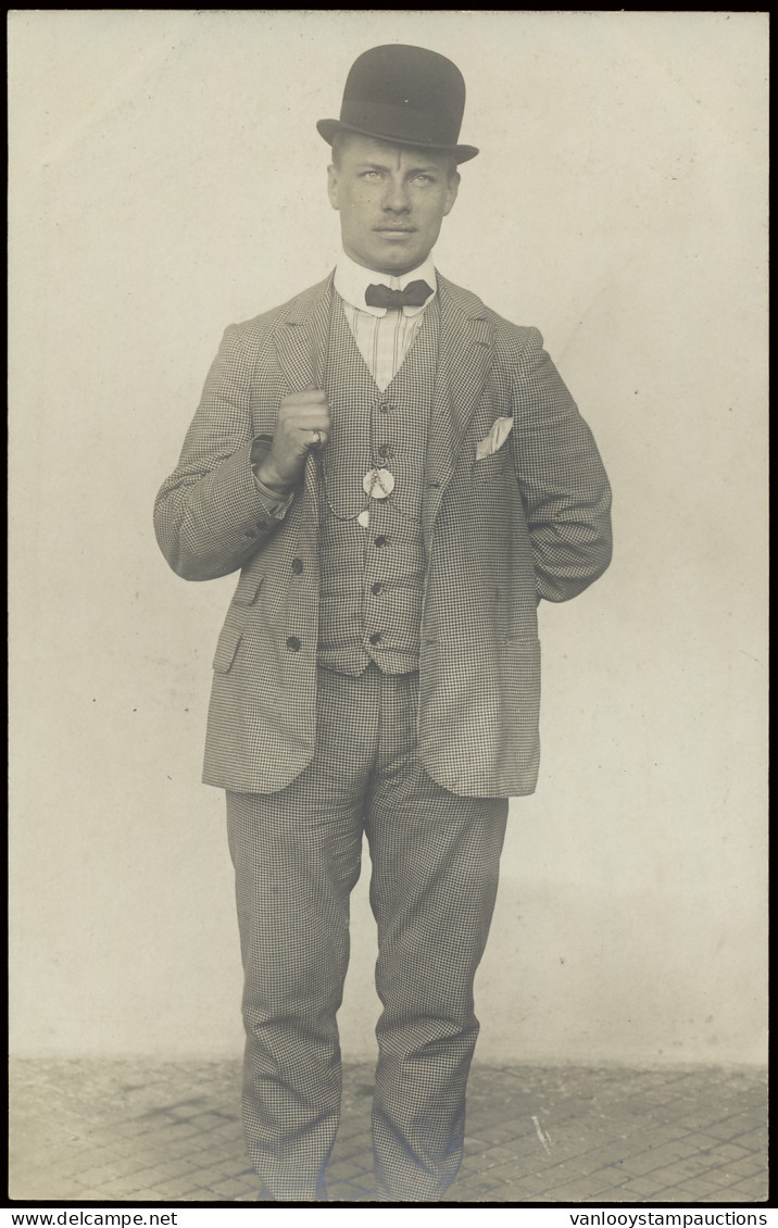 Wielrennen, 2 Fotokaarten, Paul Guignard En Gangmaker Alois Stiploscheck (2 Stuks) - Cycling