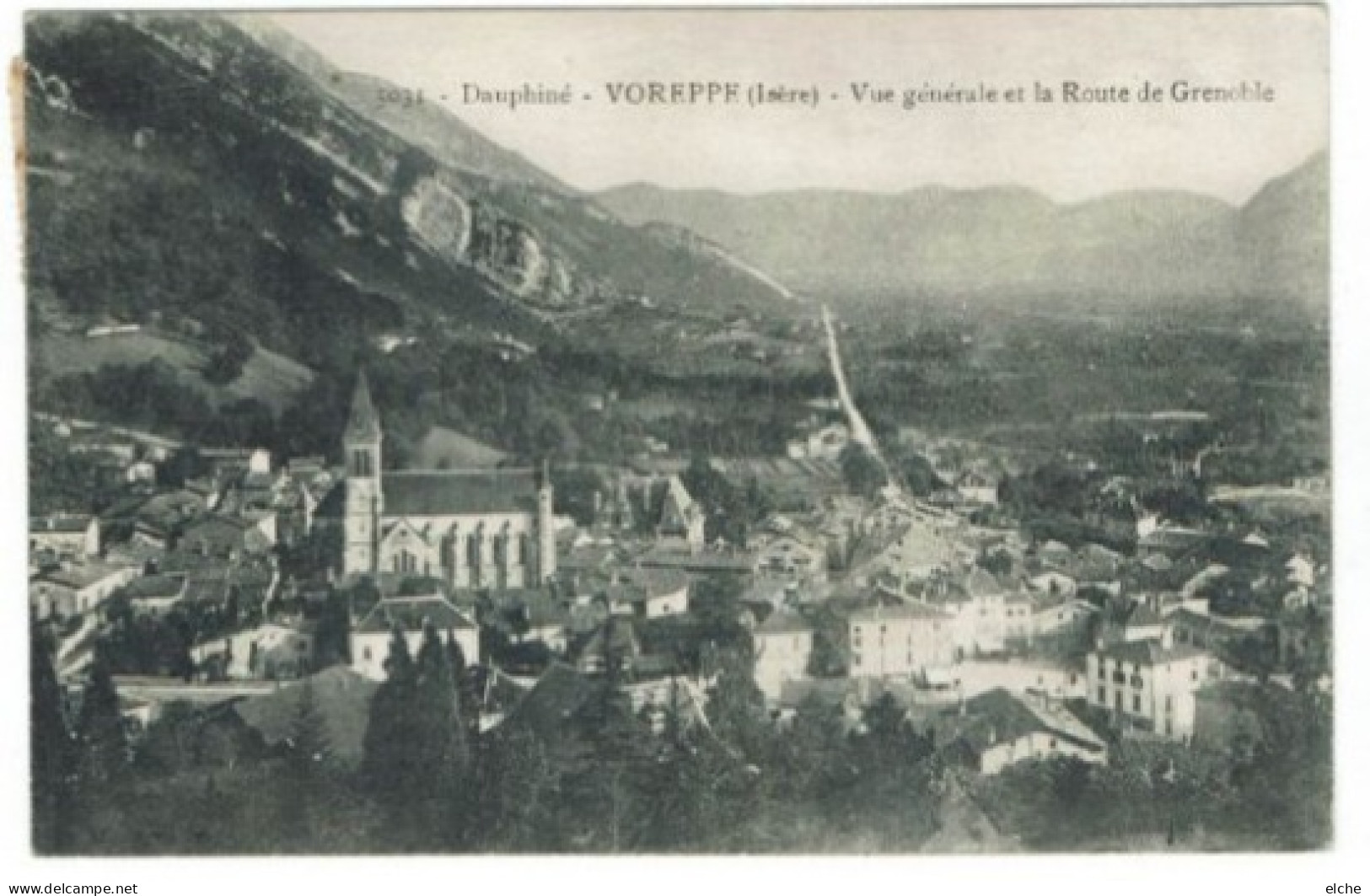Dauphiné. Voreppe (Isère). Vue Générale Et La Route De Grenoble - Voreppe