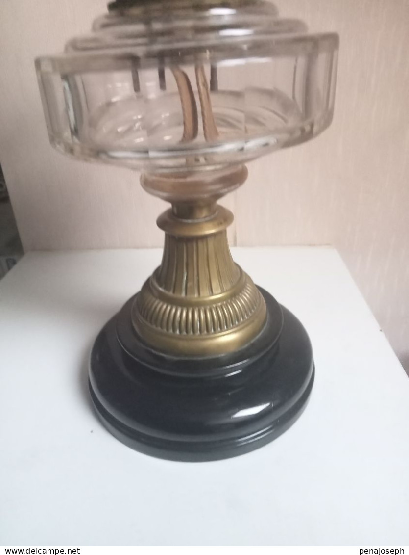 lampe a petrole 1837 signé patent hinks son's hauteur 53 cm, bronze