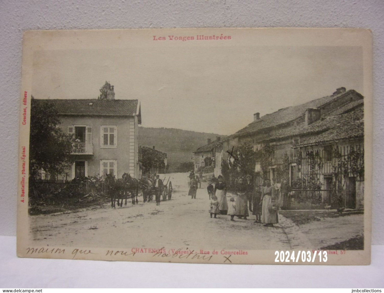 CHATENOIS (Vosges) RUE DE COURCELLES LES VOSGES ILLUSTREES ATTELAGE - Chatenois