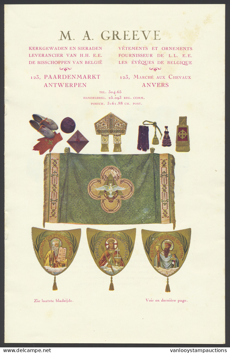 CATALOGI: Kerkgewaden En Sierraden Leverancier M.A. Greeve, Paardenmarkt 123, Antwerpen (3 Dezelfde) - Autres & Non Classés