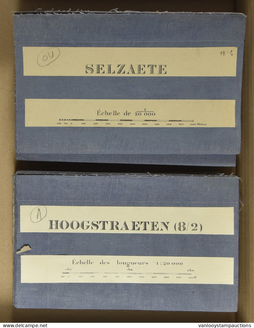 STAFKAARTEN: Oost-Vlaanderen En Antwerpen, Zelzate, Watervliet, Langelede, Stekene, Hoogstrate, Kontich, Etc., Op Linnen - Other & Unclassified