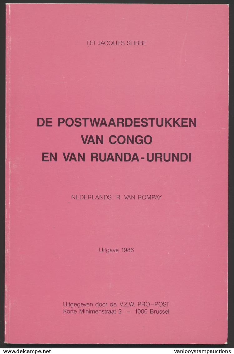Congo En R.U., De Postwaardestukken Van Congo En Ruanda-Urundi, 1986 By Jacques Stibbe (71 Pages) - Autres & Non Classés