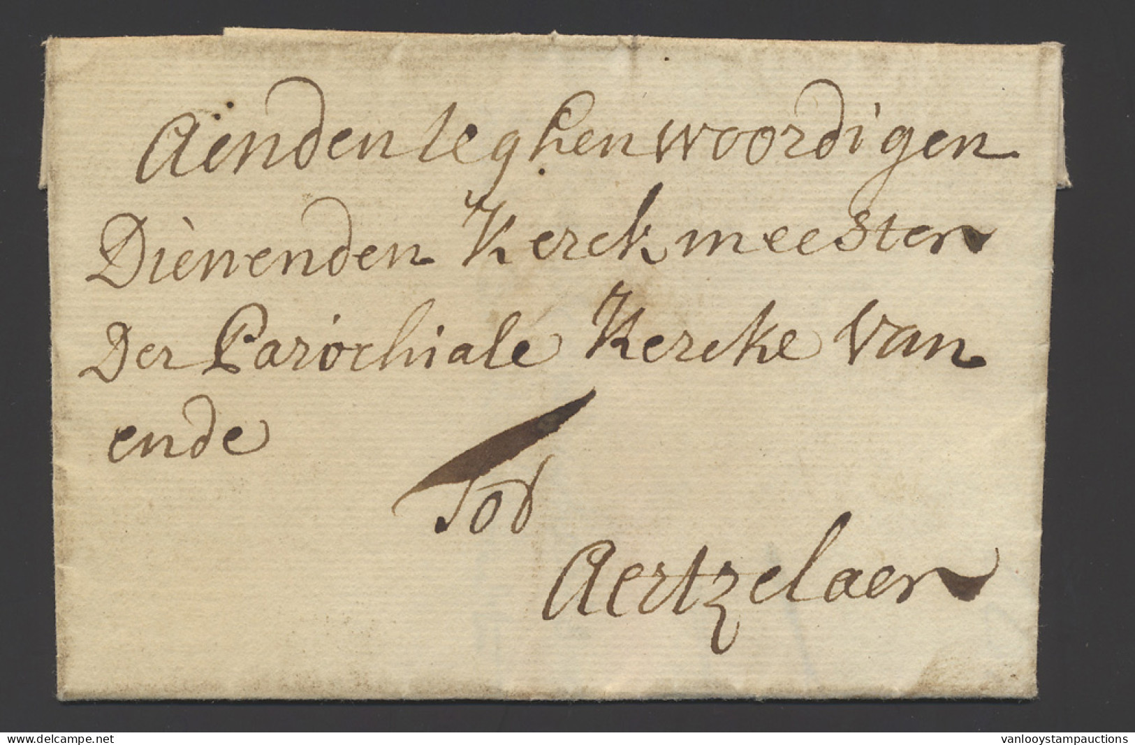 1768 Bodebrief Met Inhoud Uit Antwerpen Op 16 Augustus 1768 En Gericht Aan De Dienende Kerckmeesters Der Parochiale Kerc - 1714-1794 (Pays-Bas Autrichiens)