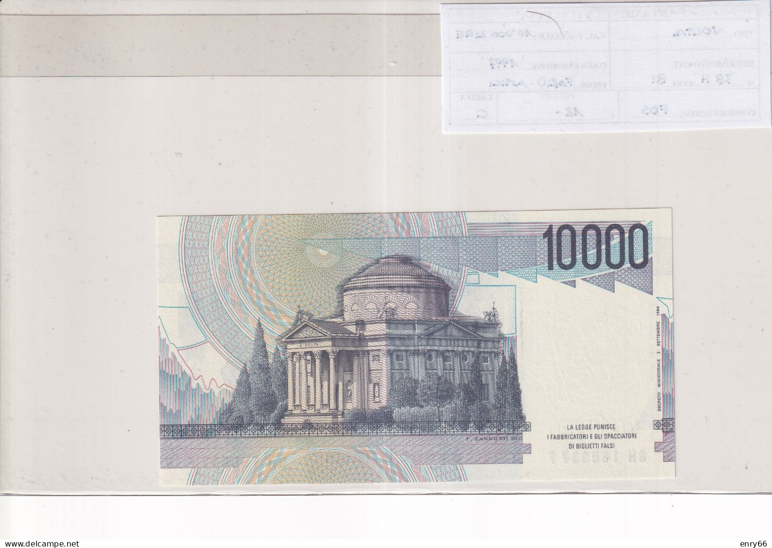 ITALIA  10000 LIRE 1997 CAT 78H - 10000 Liras