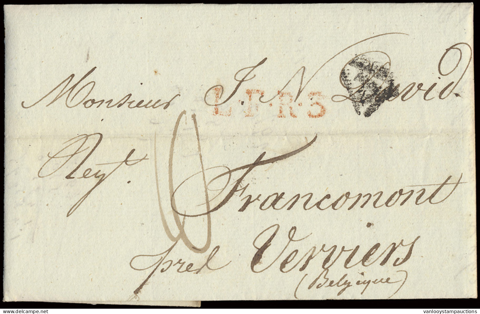 1818/1826, 35 Documenten, Met Trapeze P (Parijs), Frankrijk/ Over Dinant En LFR3, Zm. - 1815-1830 (Periodo Holandes)