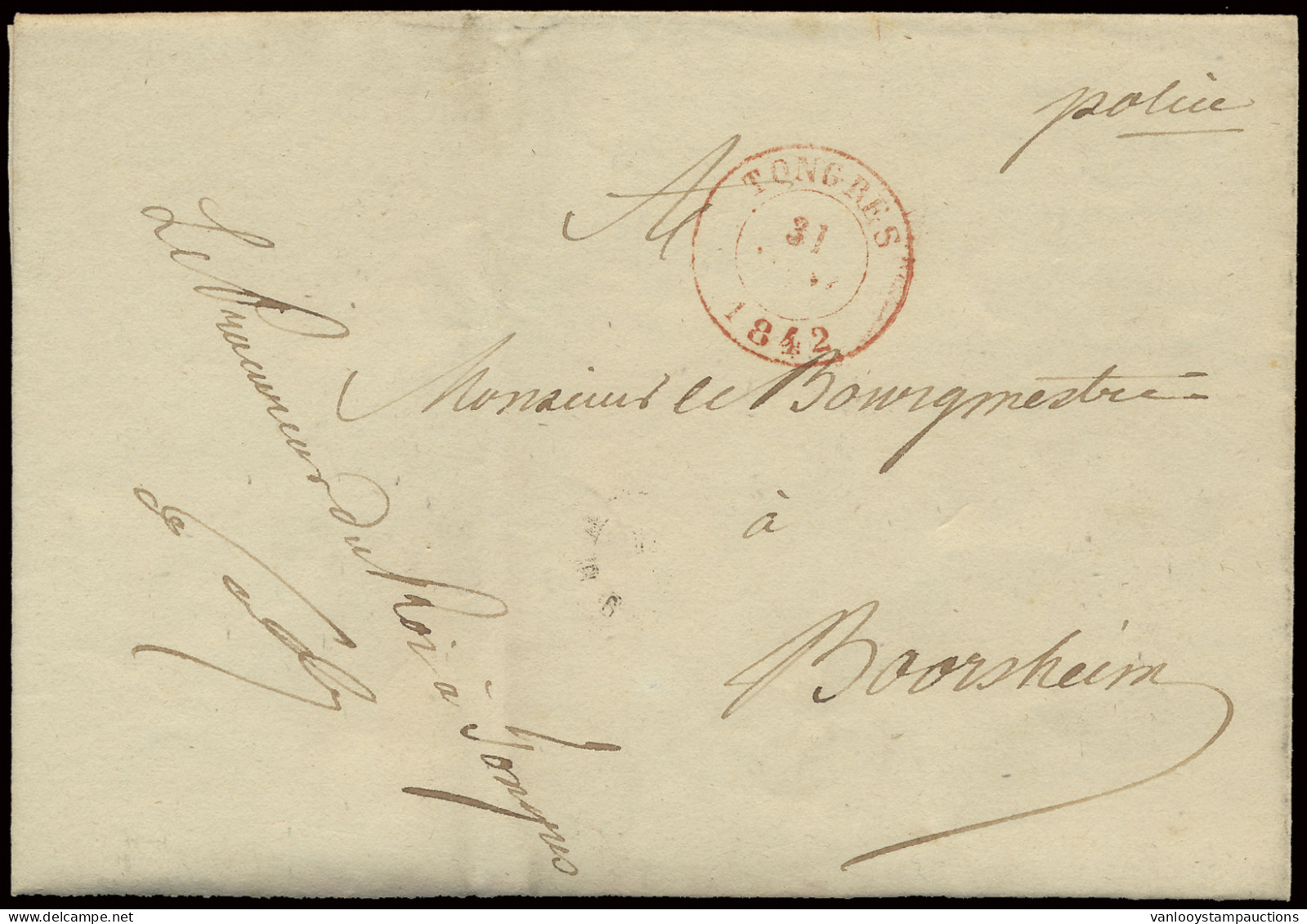 1840/1842 Vijf Voorlopers Tongres, D.C. Van 1840, 1841 En 1842 Police Judicaire En Procureur Du Roi, 2 Met Manuscript Po - 1830-1849 (Belgica Independiente)