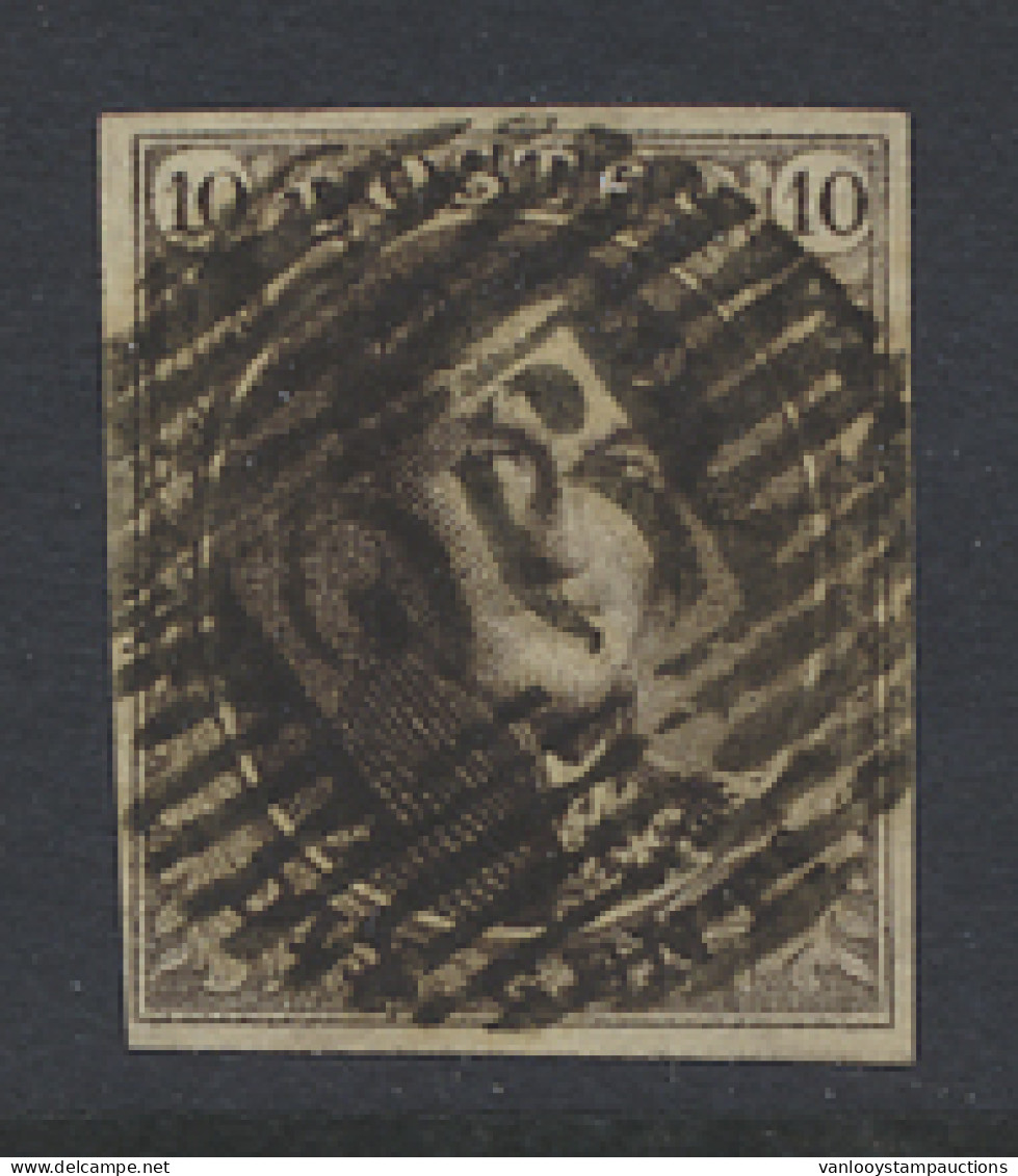N° 3 10c. Bruin, Volrandig Met Mooie Randen, P.26-Châtelineau, Zm (OBP €115 + COBA +€15) - 1849-1850 Medallions (3/5)