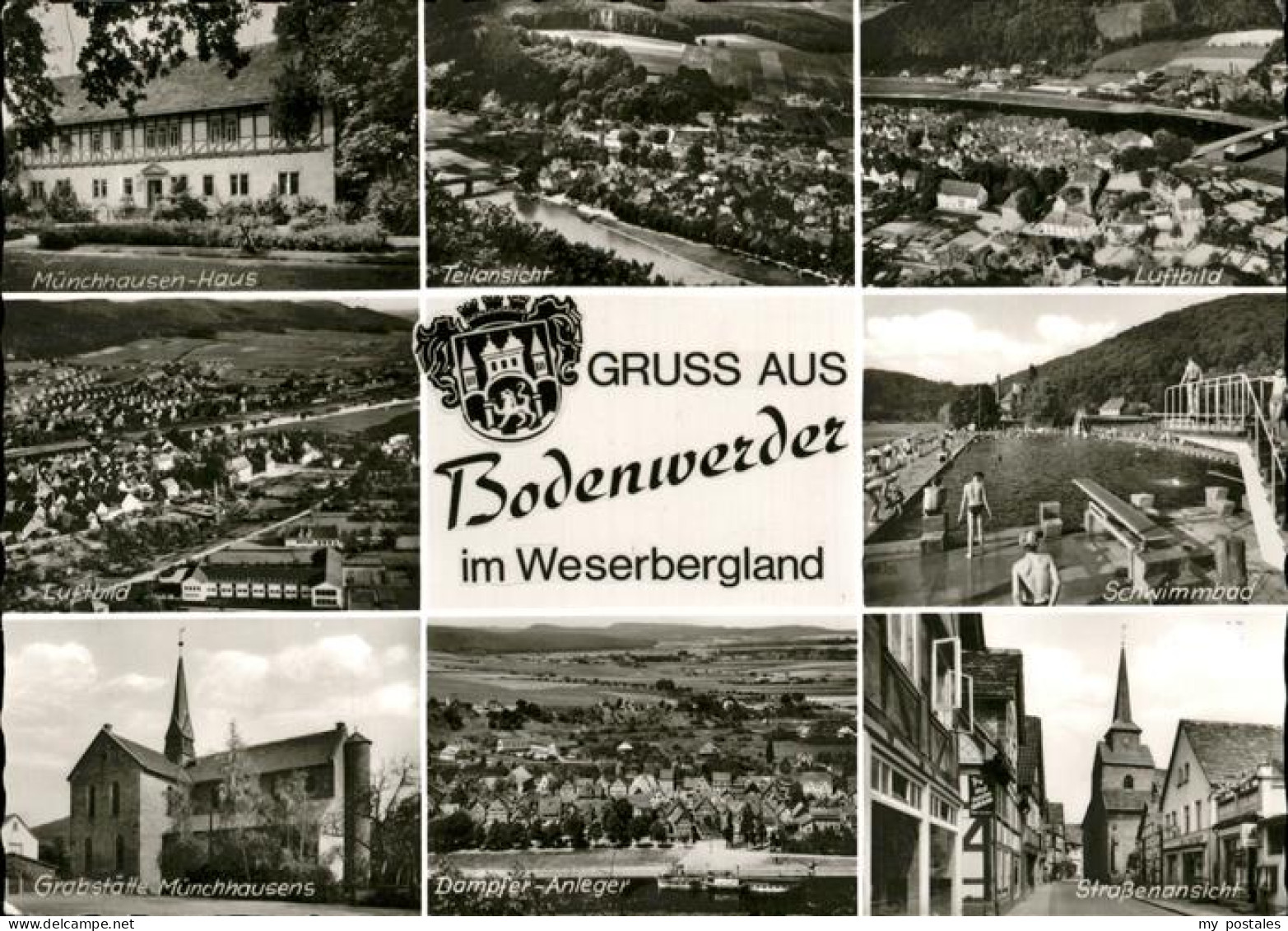 41275657 Bodenwerder Muenchhausen-Haus Grabstaette Muenchhausens Schwimmbad Bode - Bodenwerder