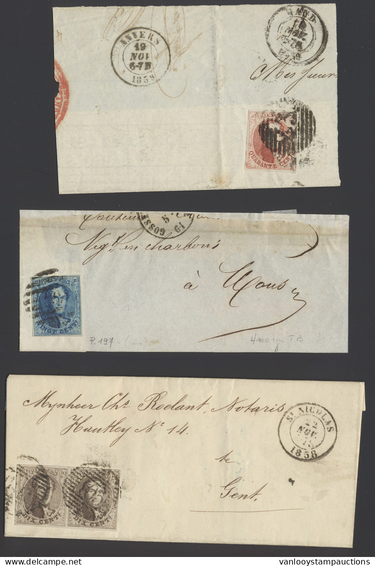 N° 10/12, Op Brief (2x) P.4 En P.105, Op Fragment (3x) P1.40, P.197, P.45, Zm/m/ntz - 1849-1865 Medallions (Other)