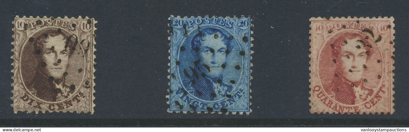 N° 14, 15A En 16B Alle Diverse Tandingen, Zm (OBP €30 + COBA €40) - 1849-1865 Médaillons (Autres)