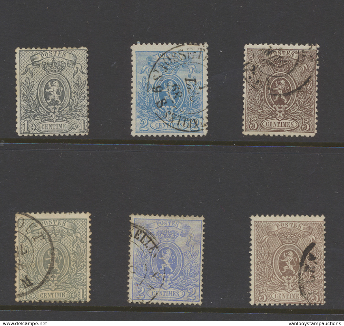 N° 23/25 En 23A/25A, Zm (OBP €464) - 1866-1867 Petit Lion